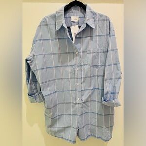 Things Between Light Blue Plaid Romper